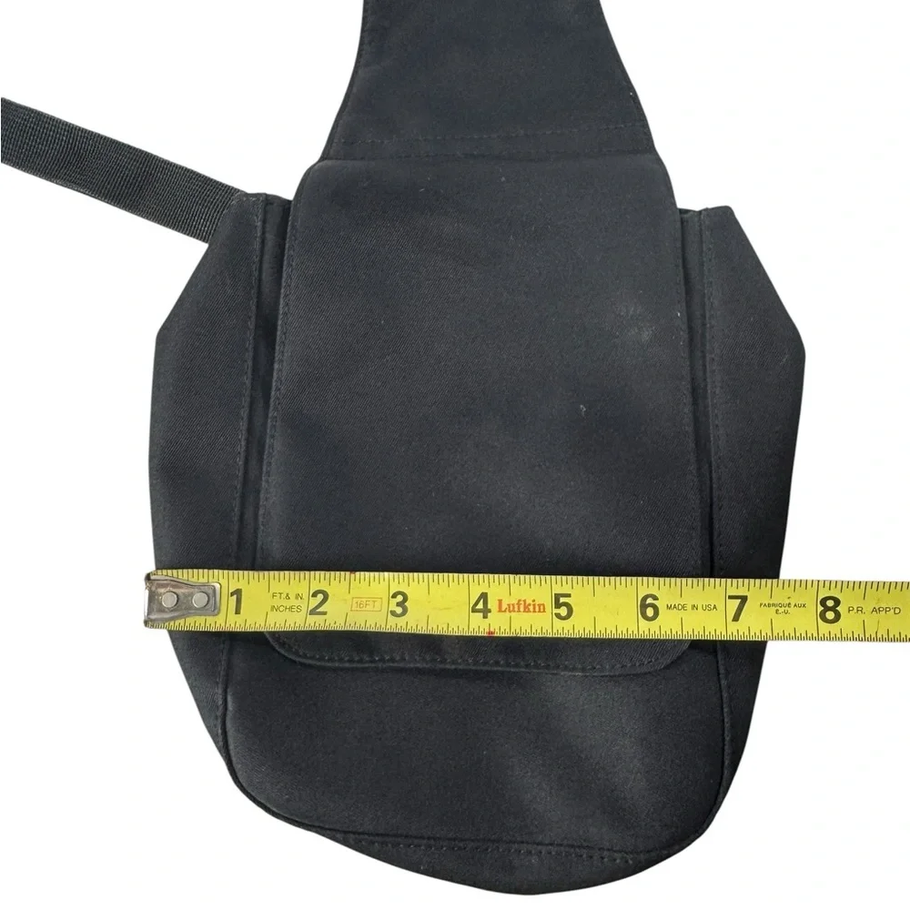 Vtg Nike Crossbody Sling Bag One Shoulder Single Strap Y2K Unisex Black Backpack - Picture 4 of 6